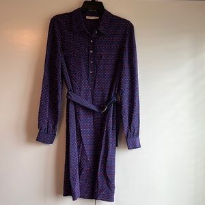 Tory Burch navy silk dress size 6